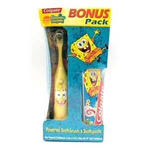 Nickelodeon Spongebob 2004 Colgate Tooth Brush And Tooth Paste Set Sealed